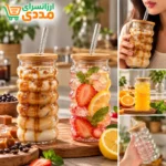 بطری اسموتی نی دار طرح دونات 750 میل - تصویر 2